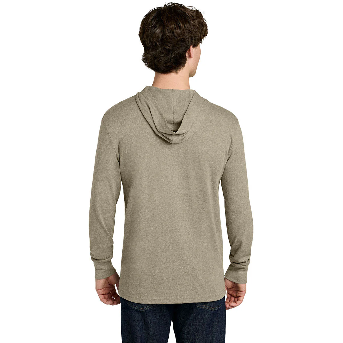 Next Level Men's Heather Tan Apparel CVC Long Sleeve Hoodie - Image 4