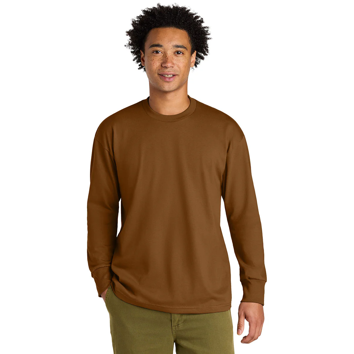 Next Level Men's Clay Heavyweight Long Sleeve Tee - Image 3