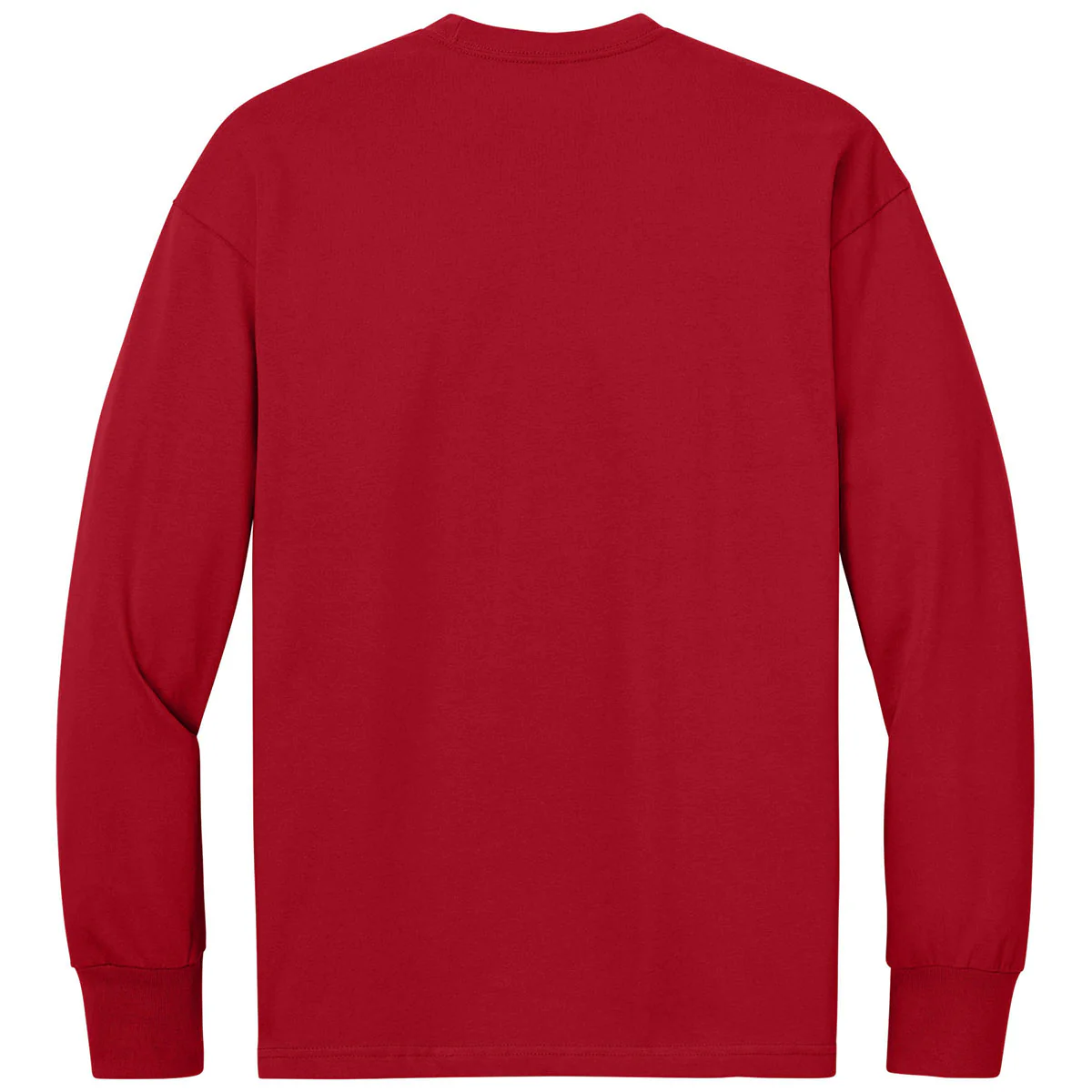 Next Level Men's Red Heavyweight Long Sleeve Tee - Image 2