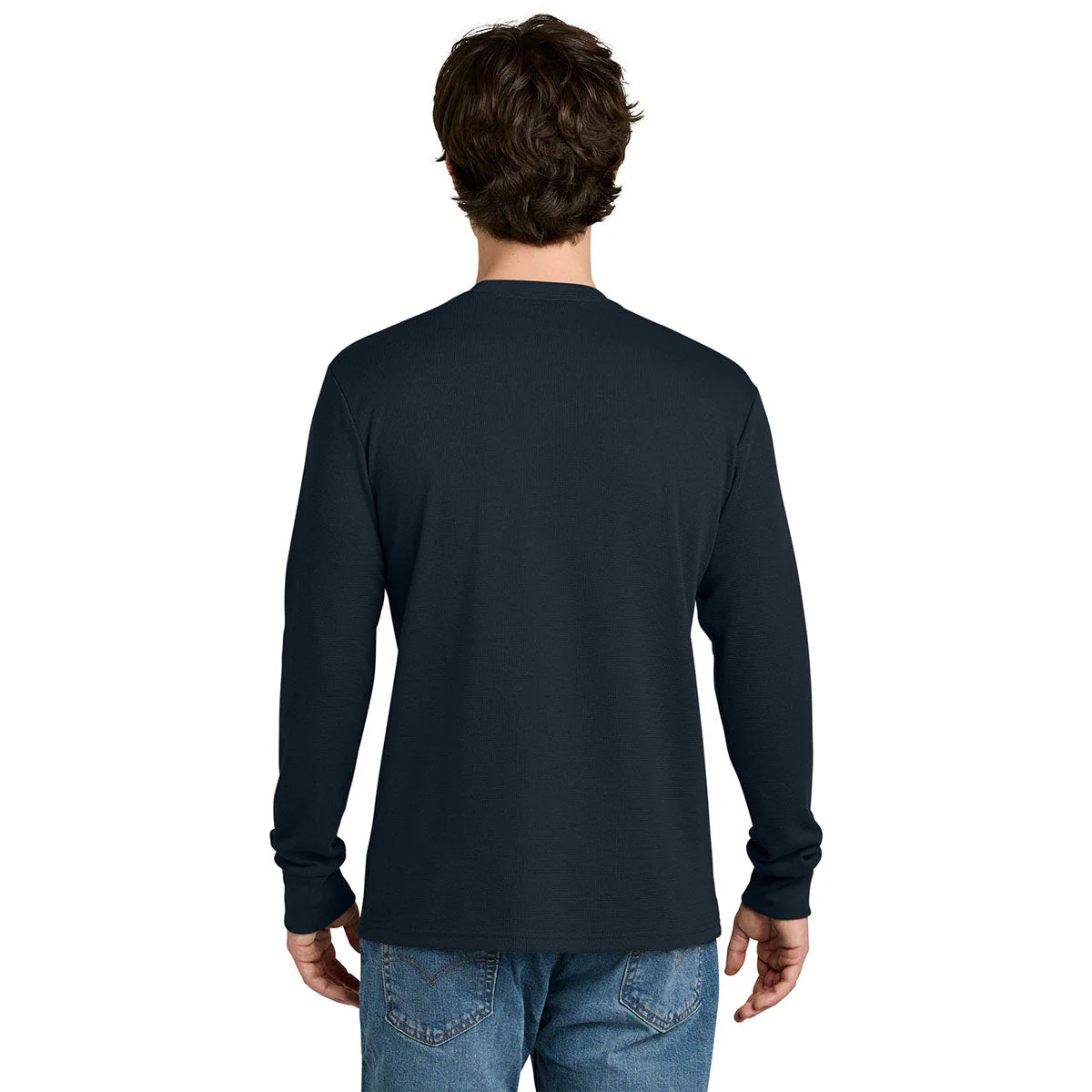 Next Level Men's Midnight Navy Apparel Ideal Thermal Long Sleeve Tee - Image 4