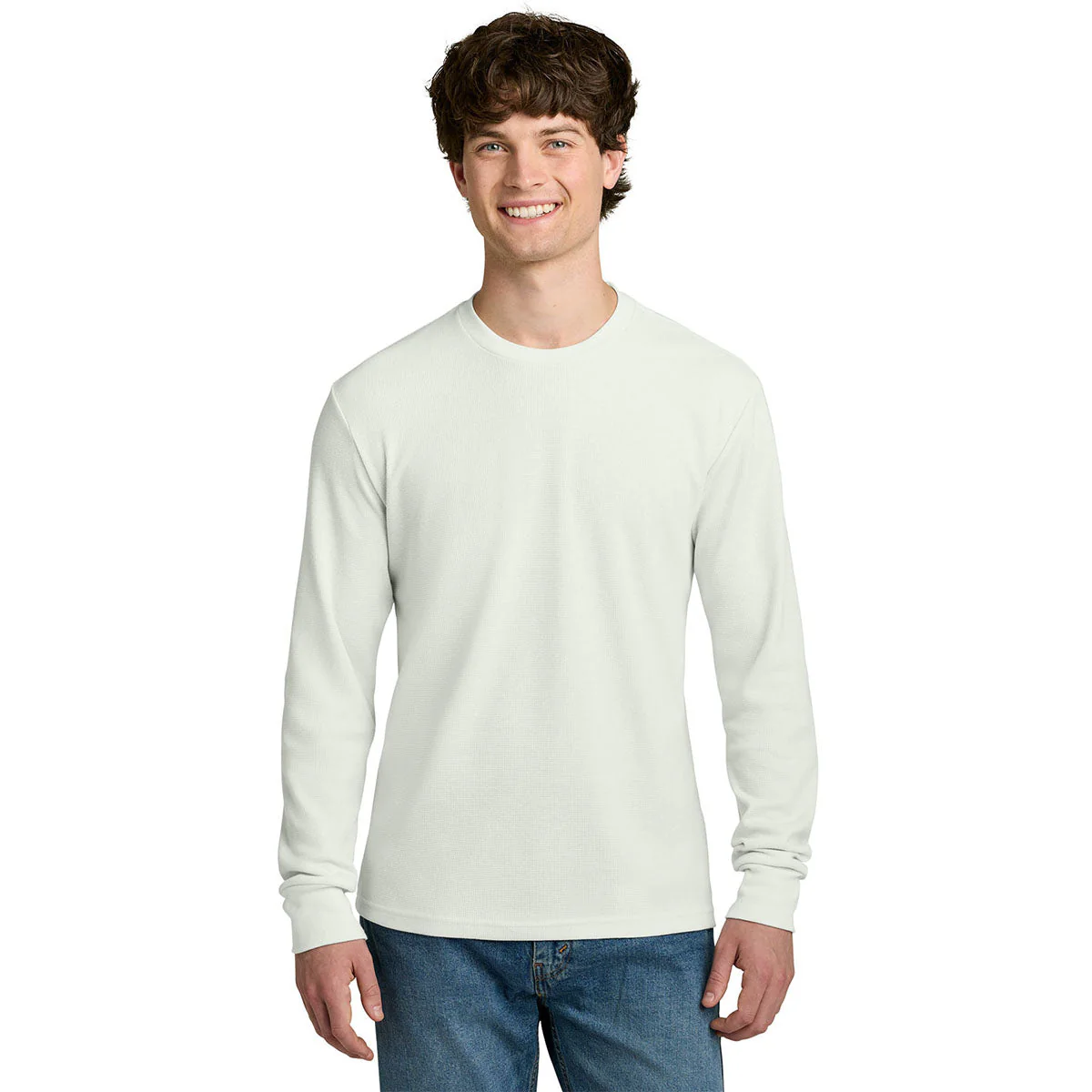 Next Level Men's Bone Apparel Ideal Thermal Long Sleeve Tee - Image 3