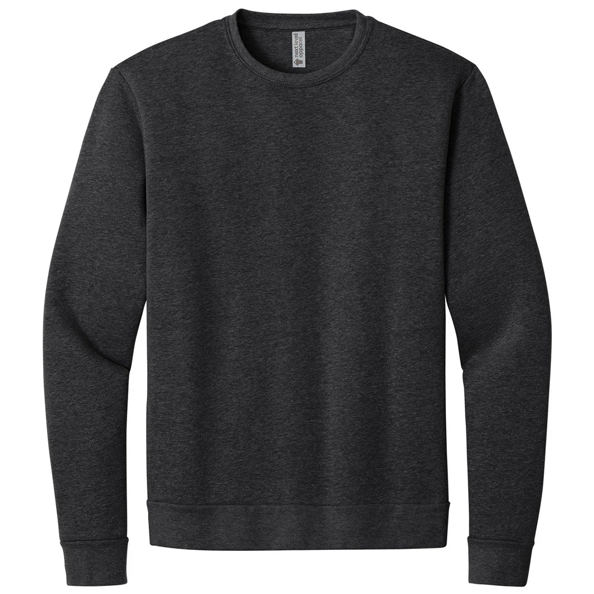 Next Level Men's Heather Black Apparel Adult Malibu Crewneck Sweatshirt