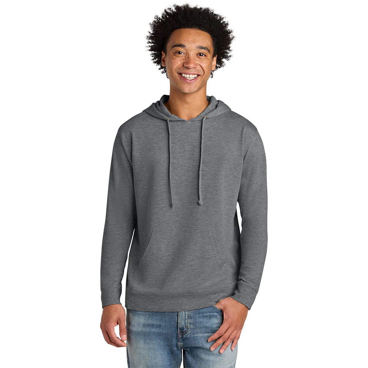 Next Level Men's Heather Gray/Heather Gray Laguna Hoodie - Image 3