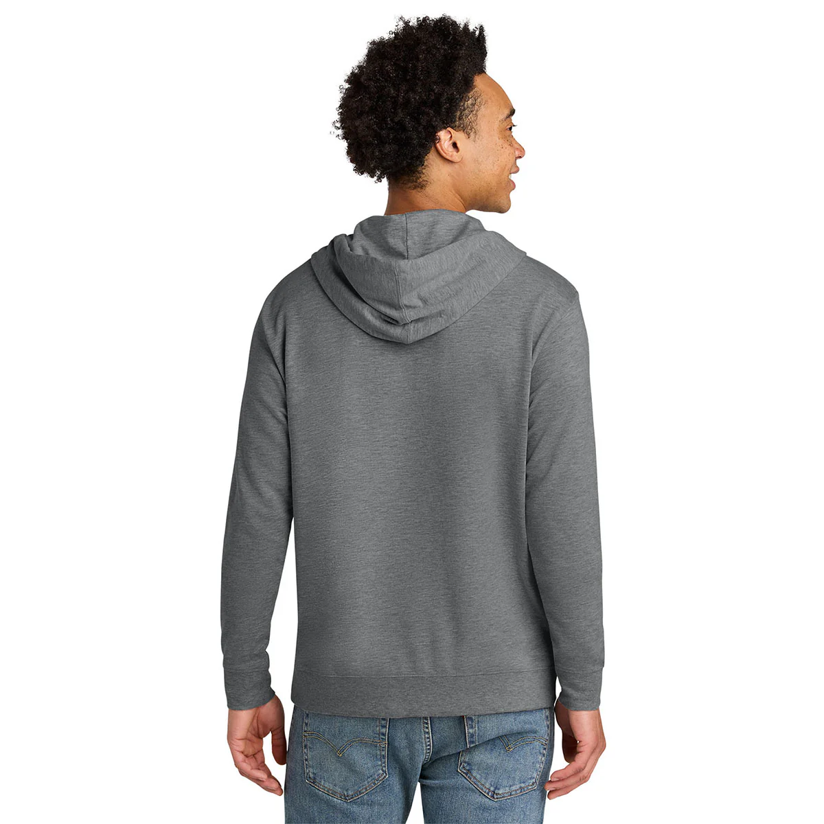 Next Level Men's Heather Gray/Heather Gray Laguna Hoodie - Image 4