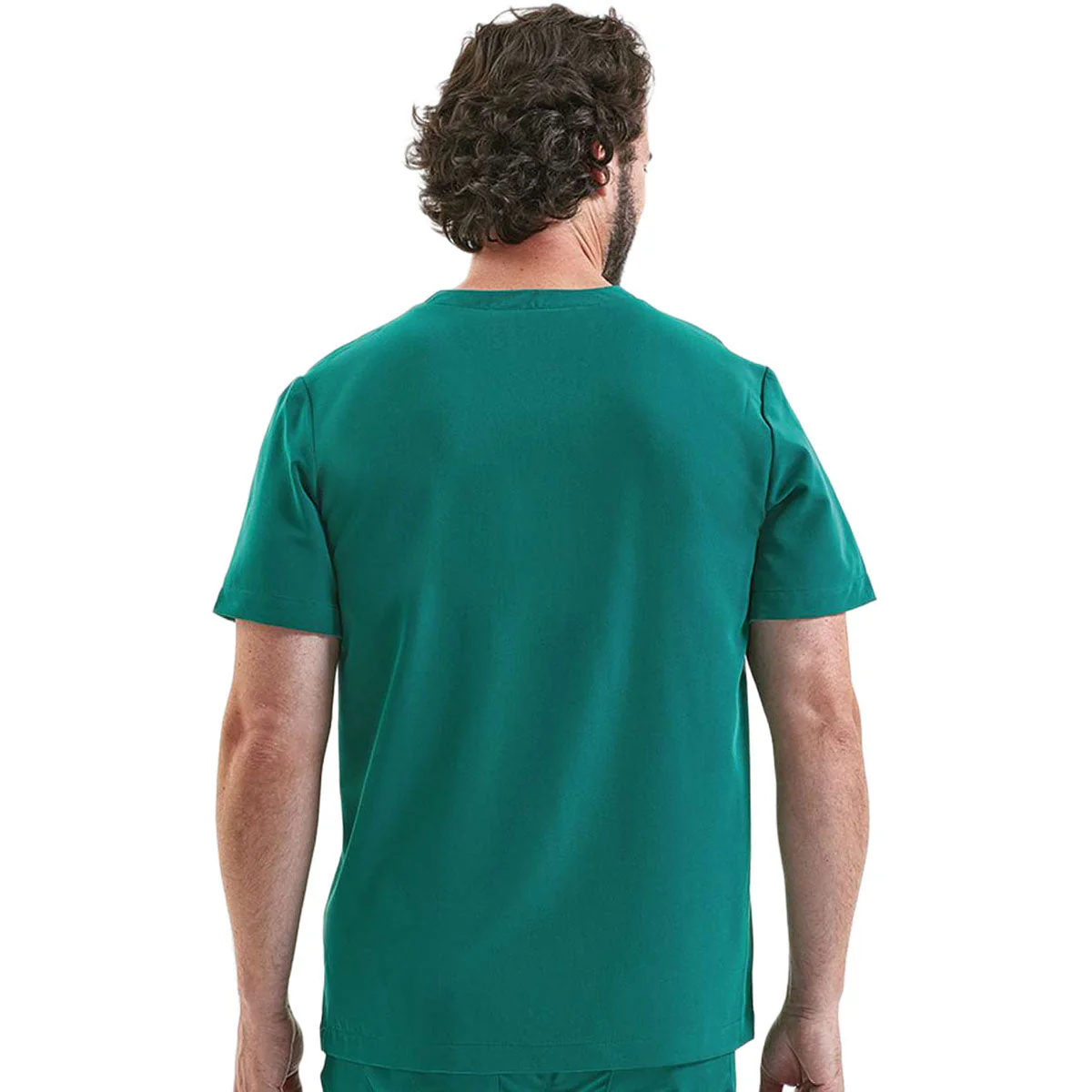 Onna Men's Clean Green Limitless V-Neck Stretch Scrub Top - Image 3