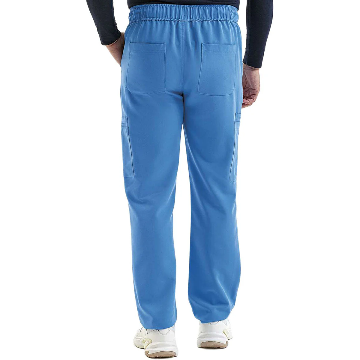 Onna Men's Ceil Blue Relentless Stretch Cargo Scrub Pants - Image 3