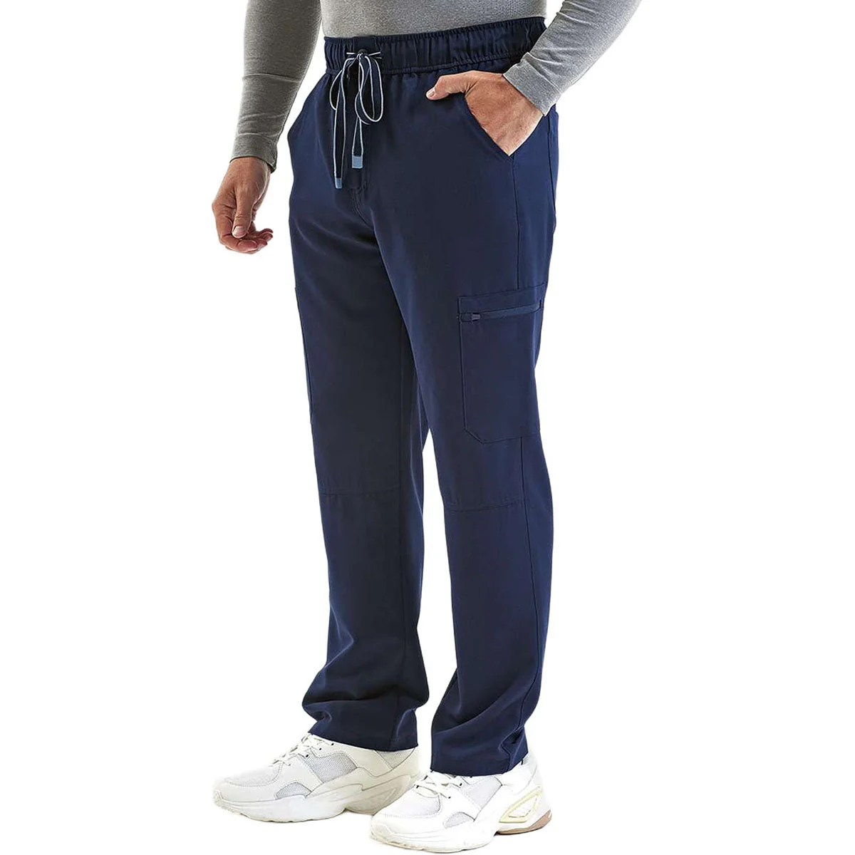 Onna Men's Navy Relentless Stretch Cargo Scrub Pants - Image 5
