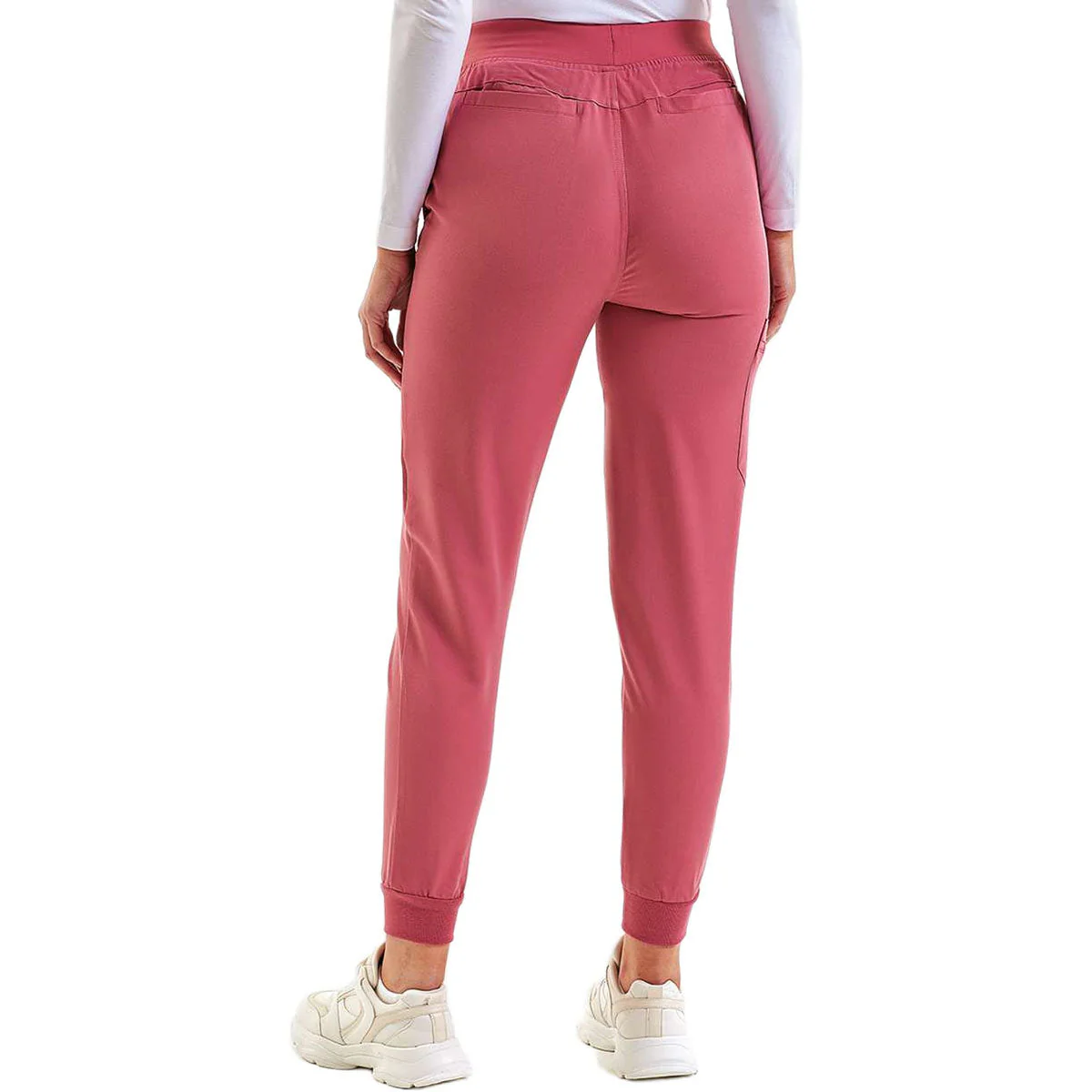 Onna Women's Calm Pink Energized Stretch Jogger Scrub Pants - Image 3