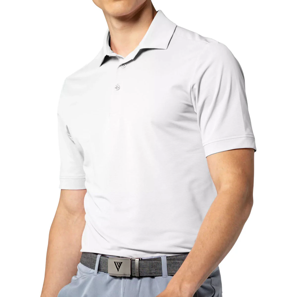 Levelwear Men's White Eternal Polo - Image 6