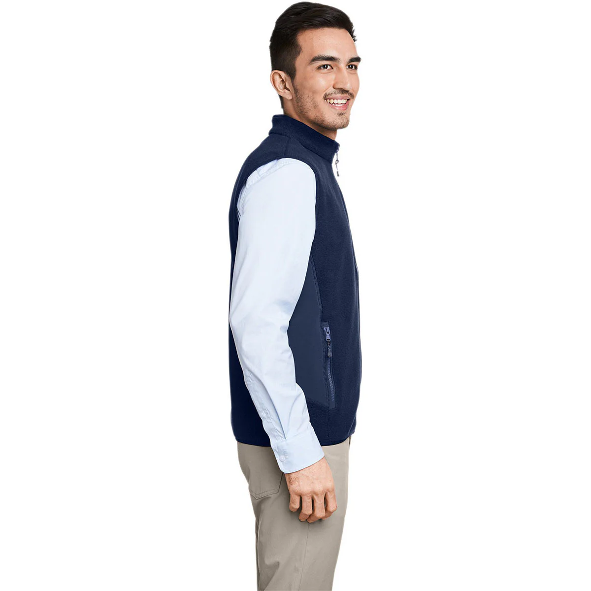 Vineyard Vines Men's Vineyard Navy Harbor Fleece Vest - Image 3