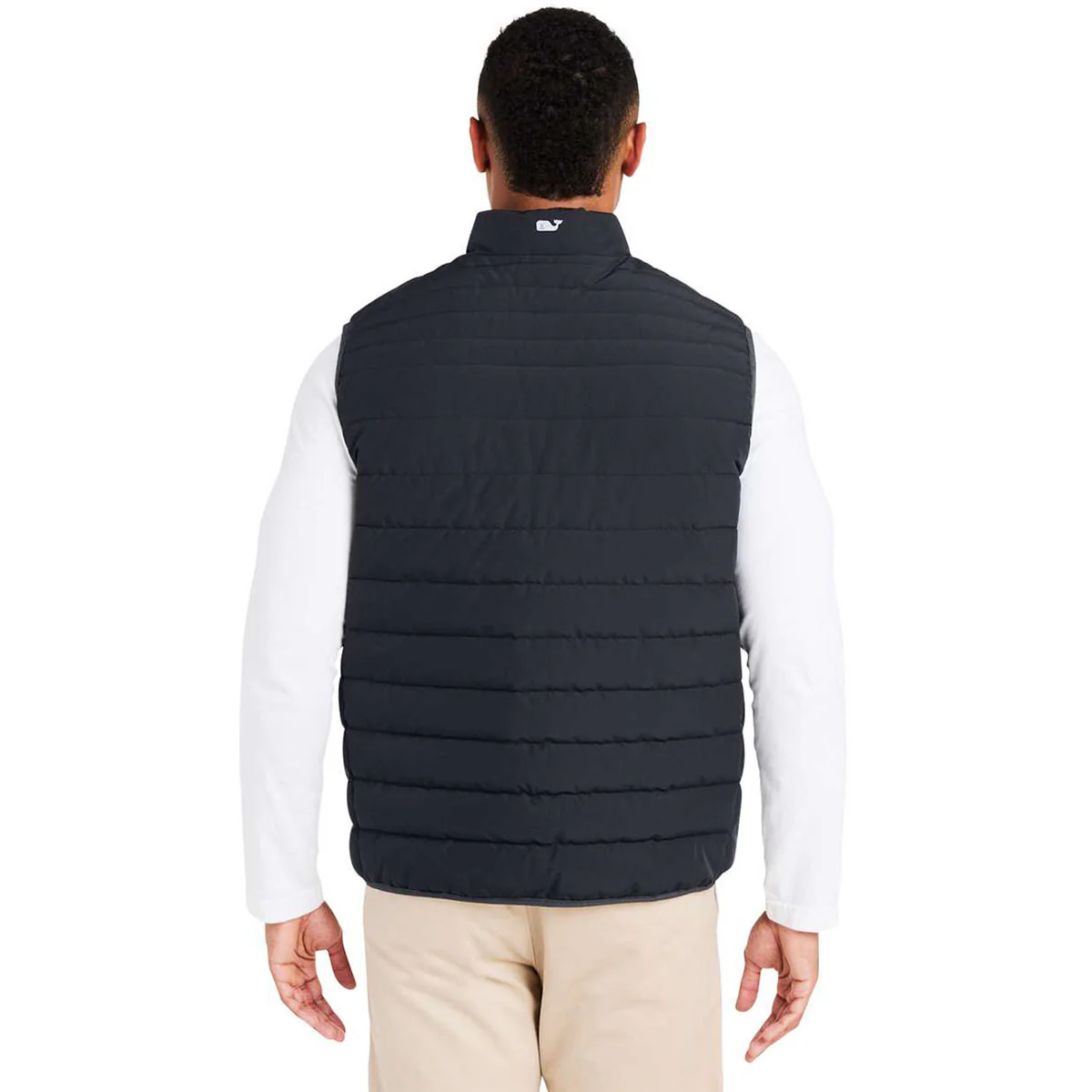 Vineyard Vines Men's Jet Black Mountain Weekend Puffer Vest - Image 4