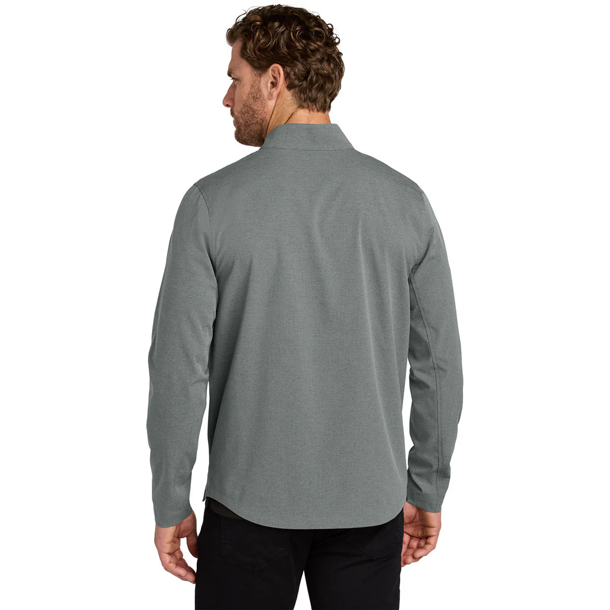 OGIO Men's Rogue Grey Aspect 1/2-Zip Pullover - Image 4