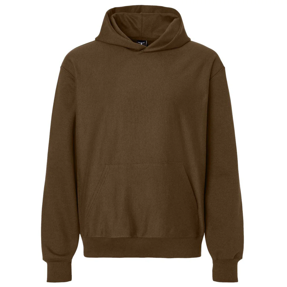 Hanes Unisex Army Brown Beefy Sweats Premium Heavyweight Hooded Sweatshirt