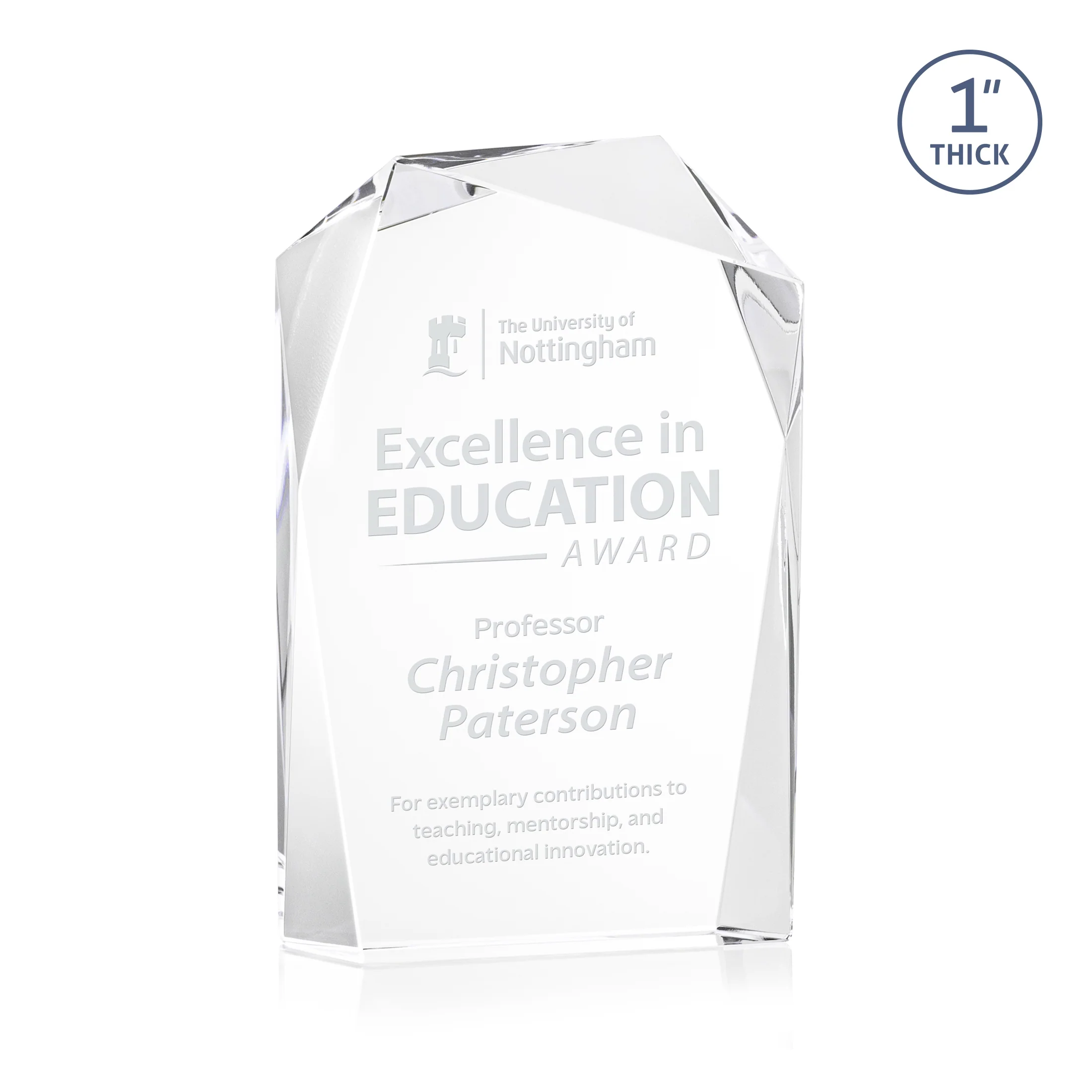 St. Regis Clear Donvale Award - 4.5" x 7" x 1.125" - Image 2