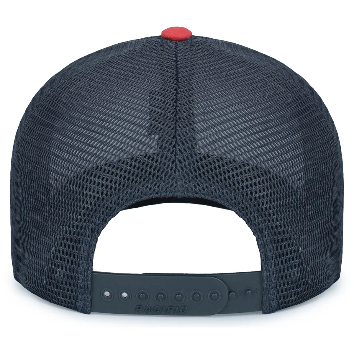 Pacific Headwear White/Navy/RedContrast Stitch Trucker Pacflex Snapback Cap - Image 3