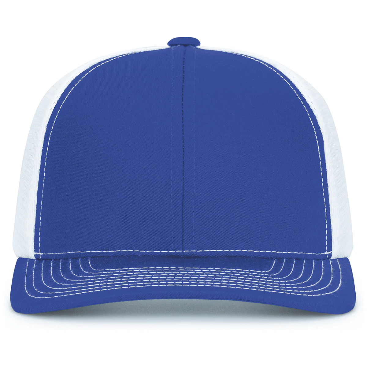 Pacific Headwear Royal/White/RoyalContrast Stitch Trucker Pacflex Snapback Cap - Image 2