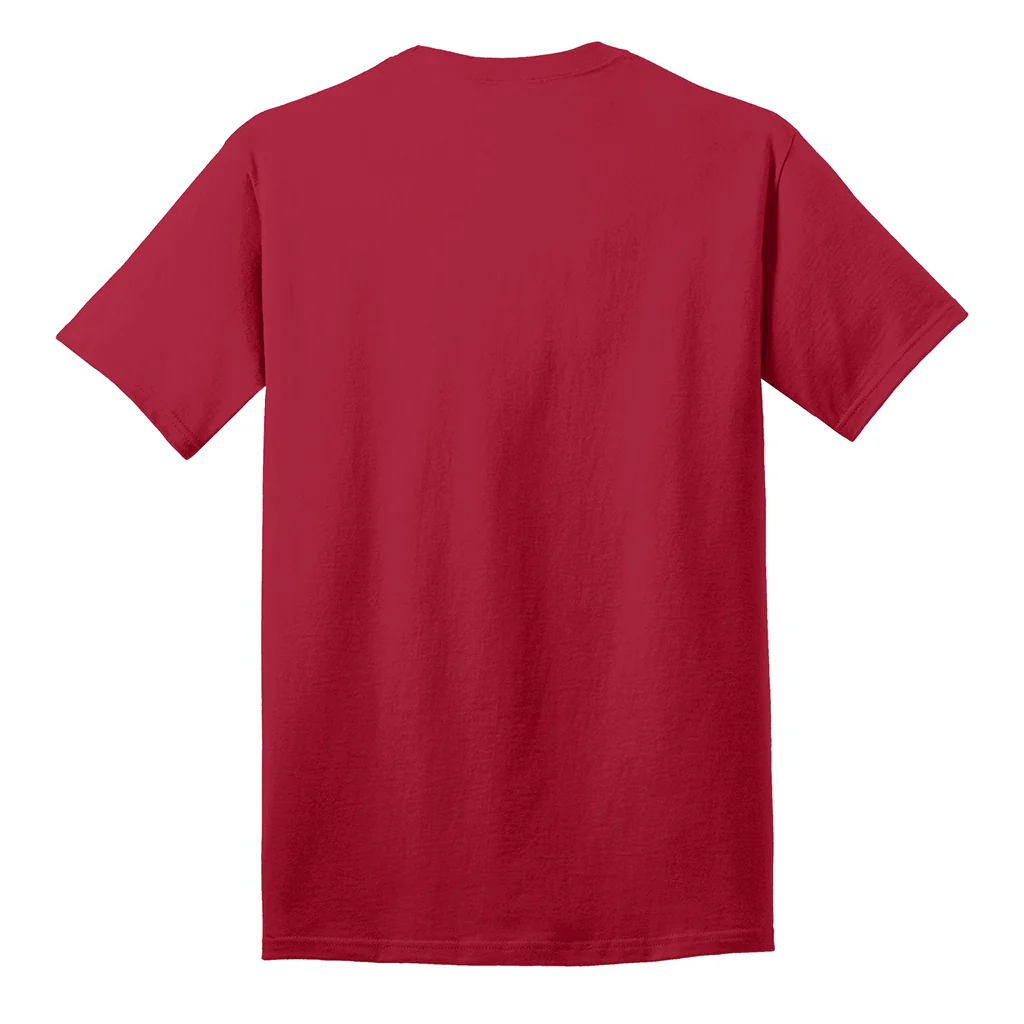 Port & Company Men's Red Tall Core Cotton Tee - Image 2