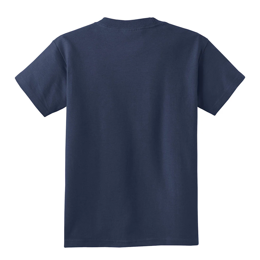 Port & Company Youth Navy Core Cotton Tee - Image 2
