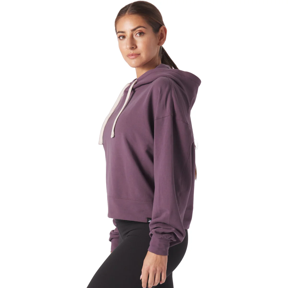 Glyder Women's Berry Wine Vintage Oversized Cropped Hoodie - Image 3