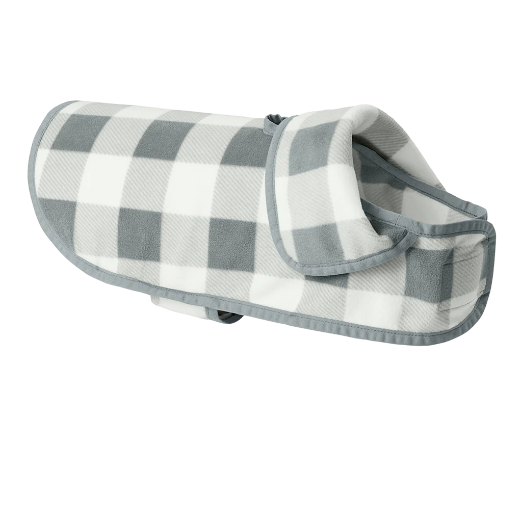 Port Authority Marshmallow/Monument Grey Buffalo Check Pet Fleece Jacket