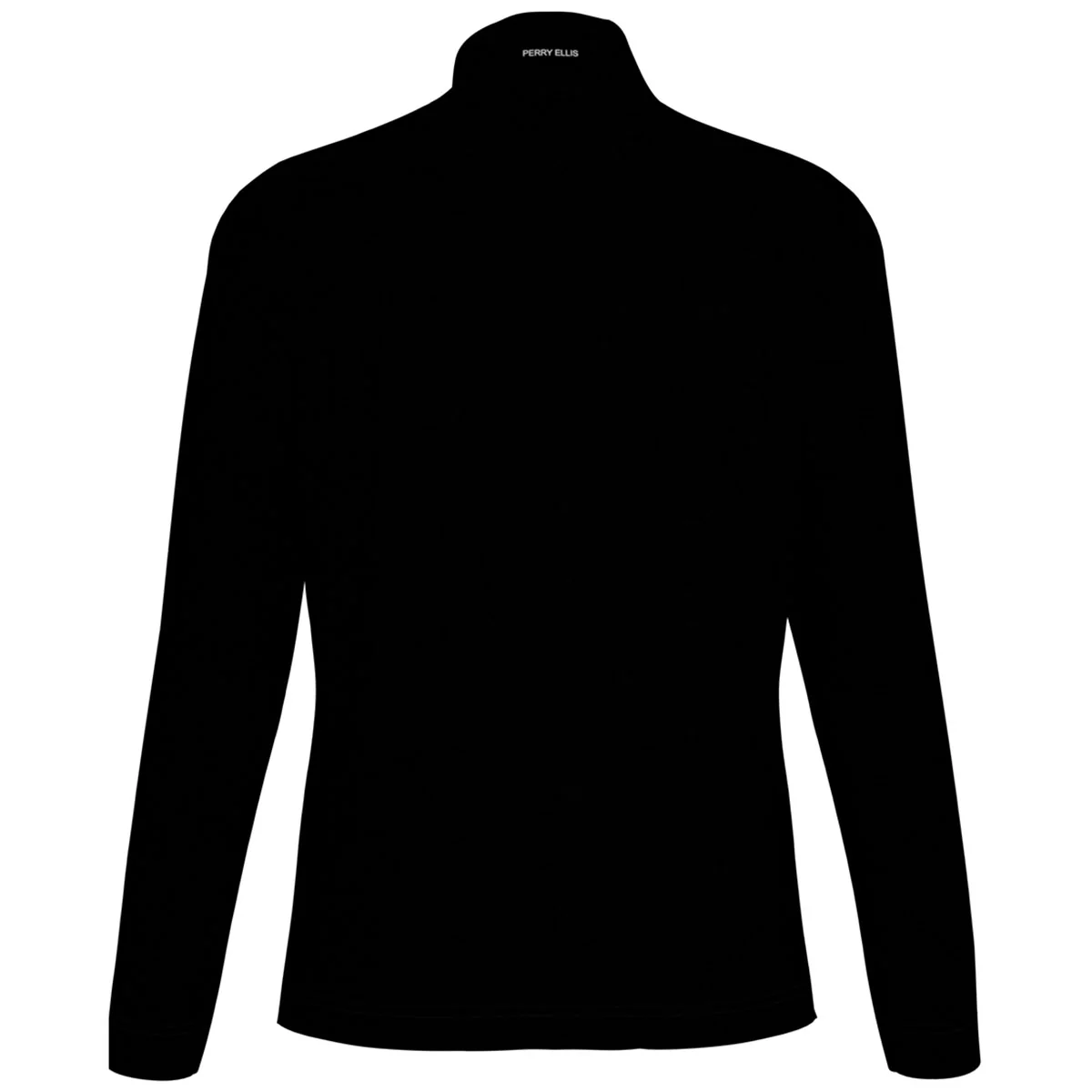Perry Ellis Women's Black Heather 1/4 Zip Pullover - Image 2