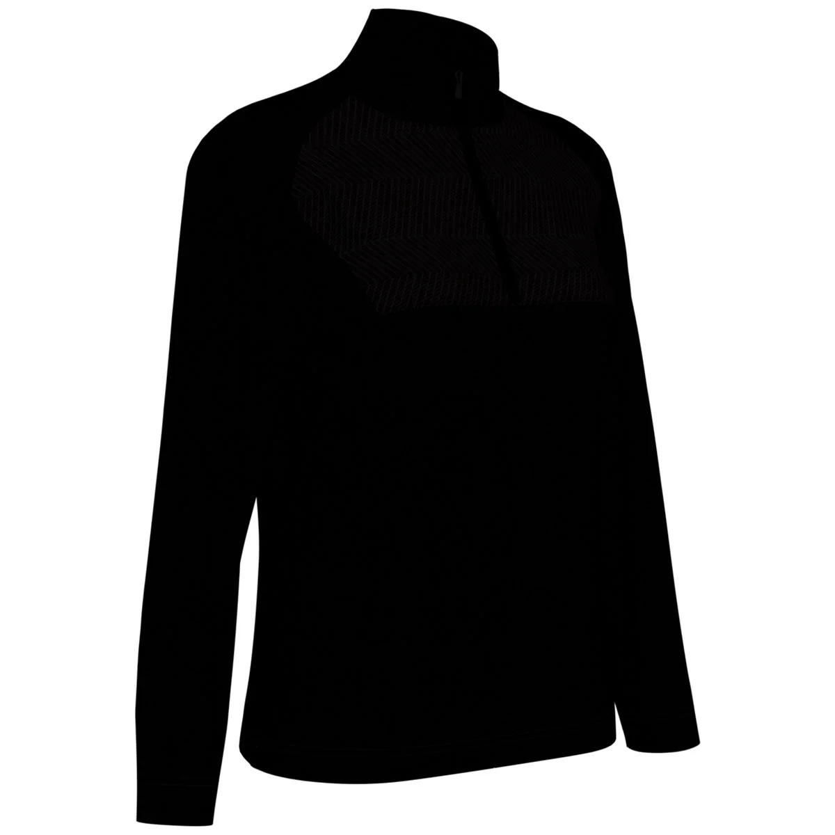 Perry Ellis Women's Black Heather 1/4 Zip Pullover - Image 3