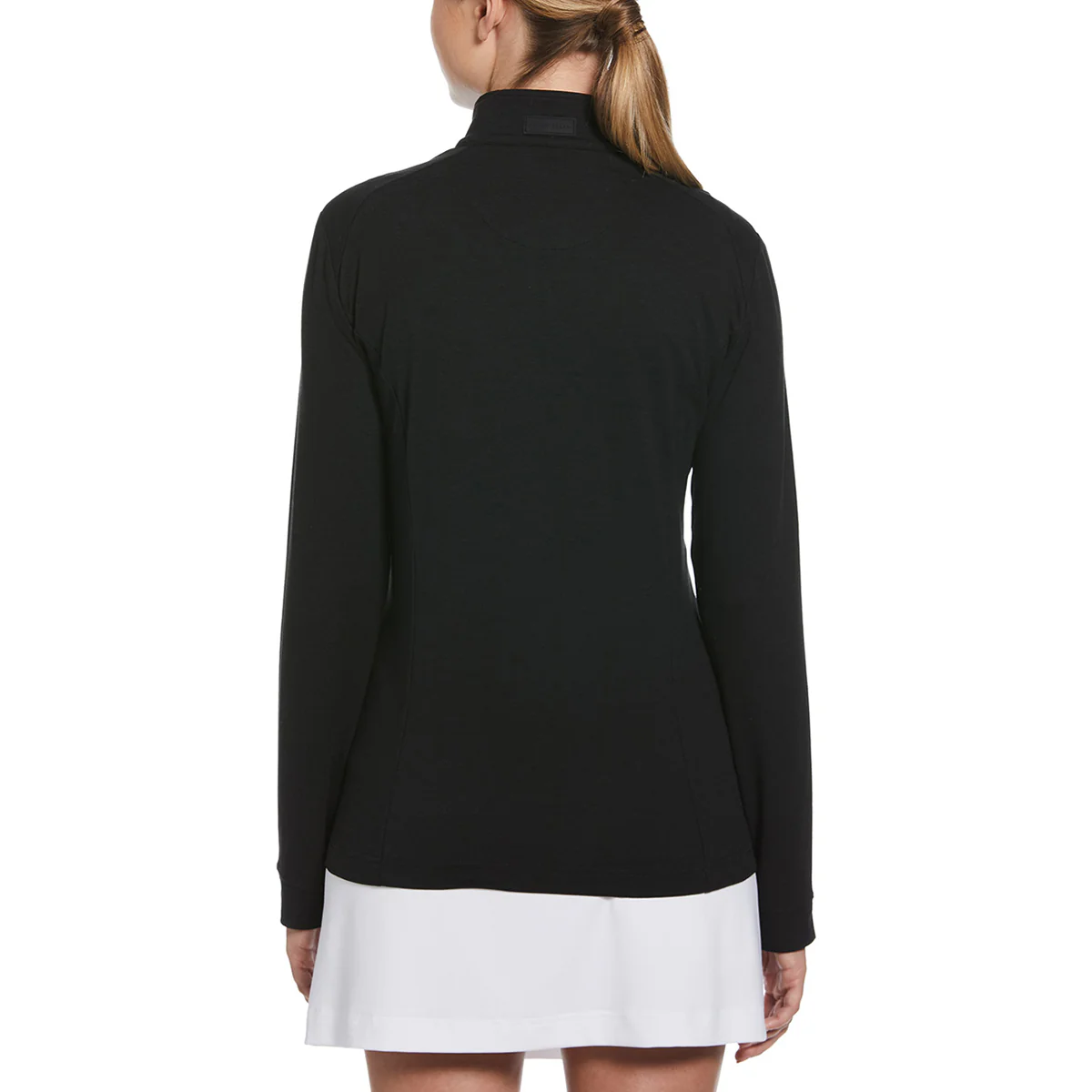 Perry Ellis Women's Black Heather 1/4 Zip Pullover - Image 5