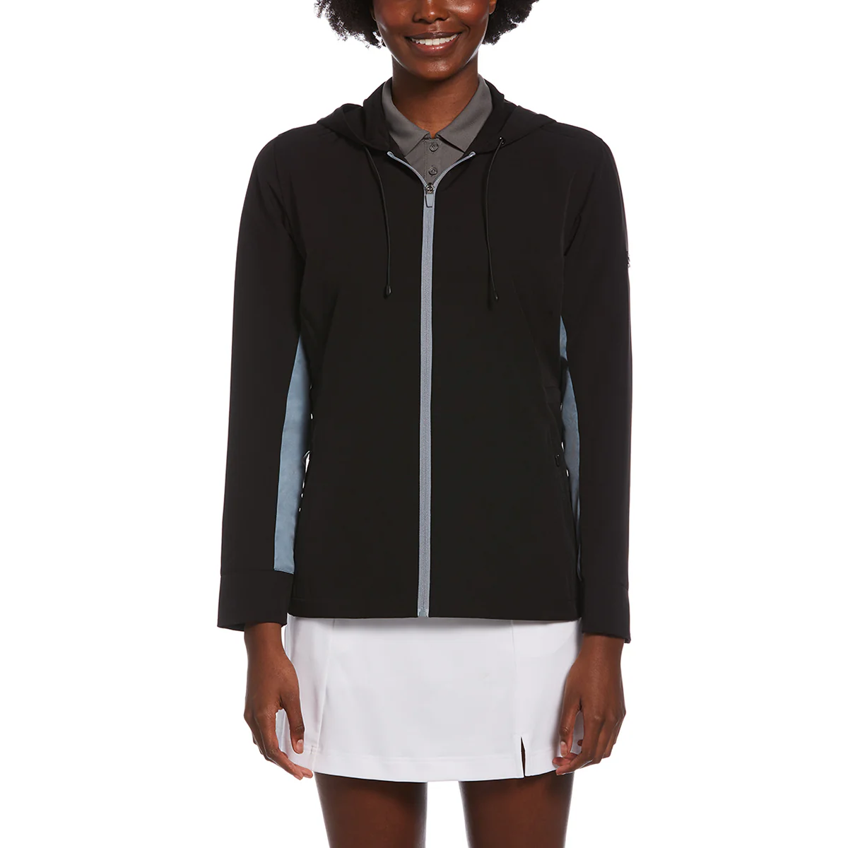 Perry Ellis Women's Caviar Black Full Zip Jacket - Image 4