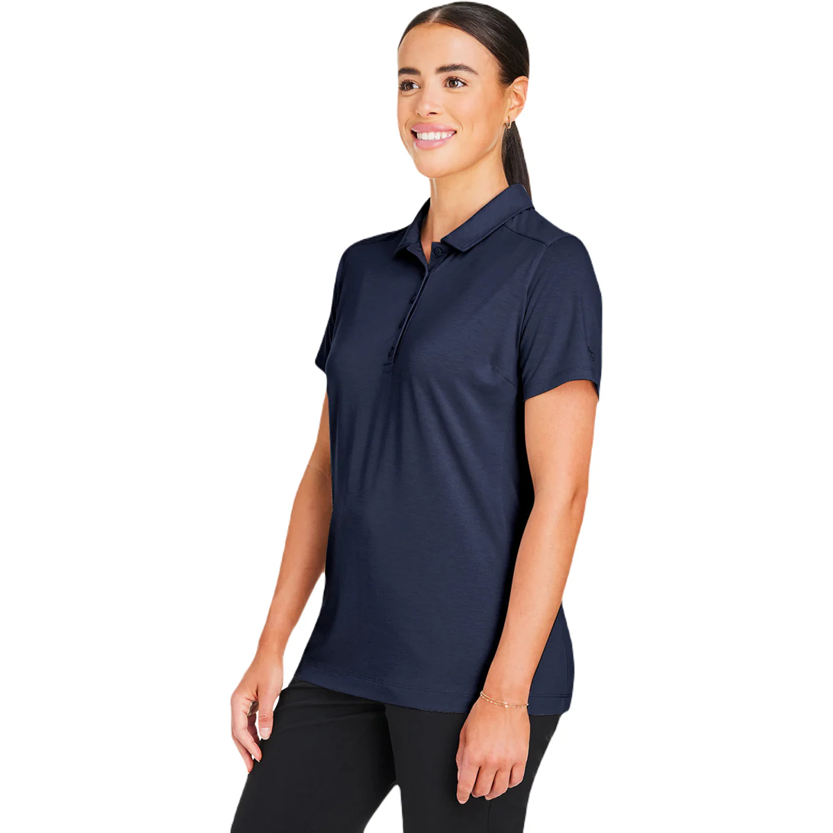 Puma Golf Women's Navy Blazer Bandon Polo - Image 6