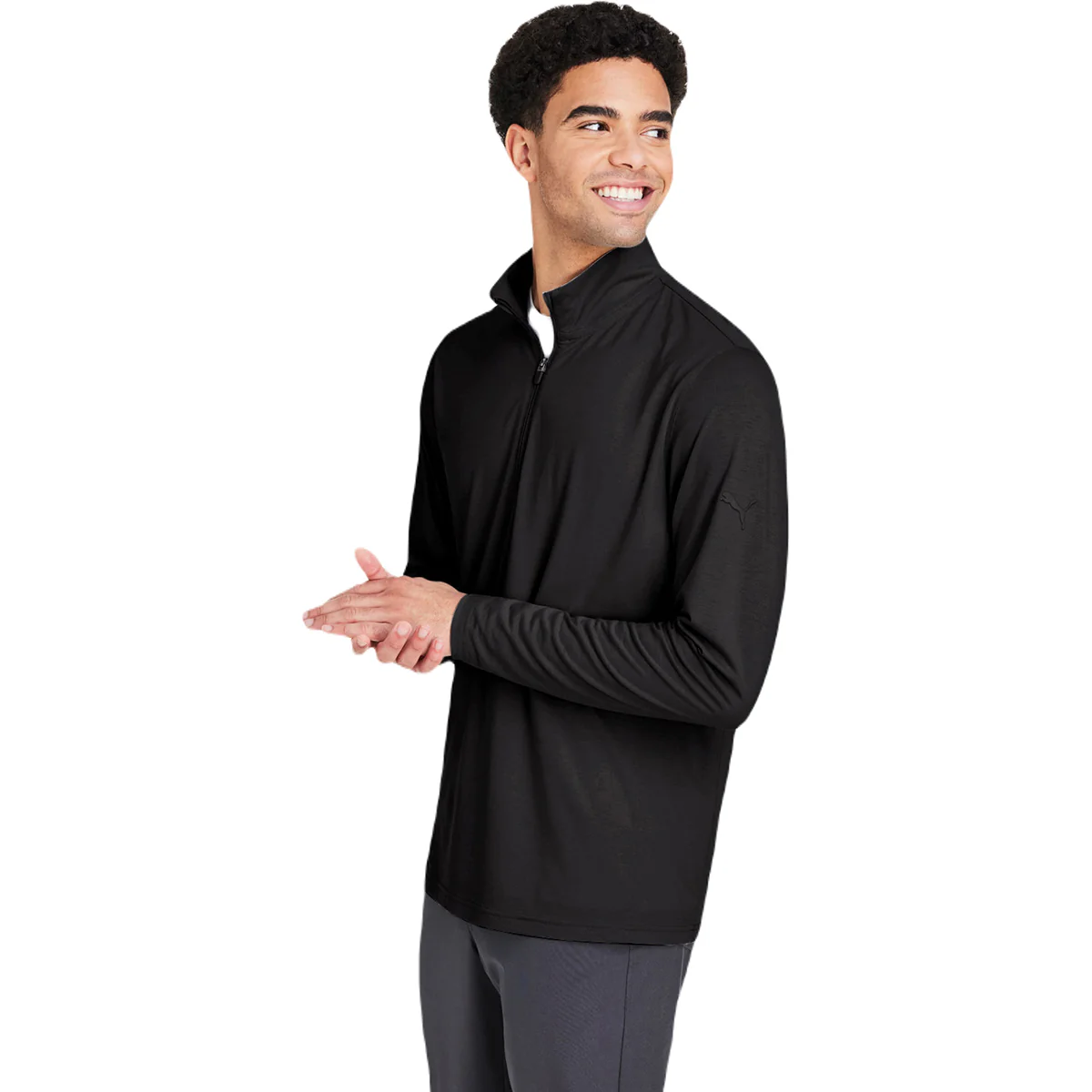 Puma Golf Men's Puma Black Bandon Quarter-Zip - Image 6