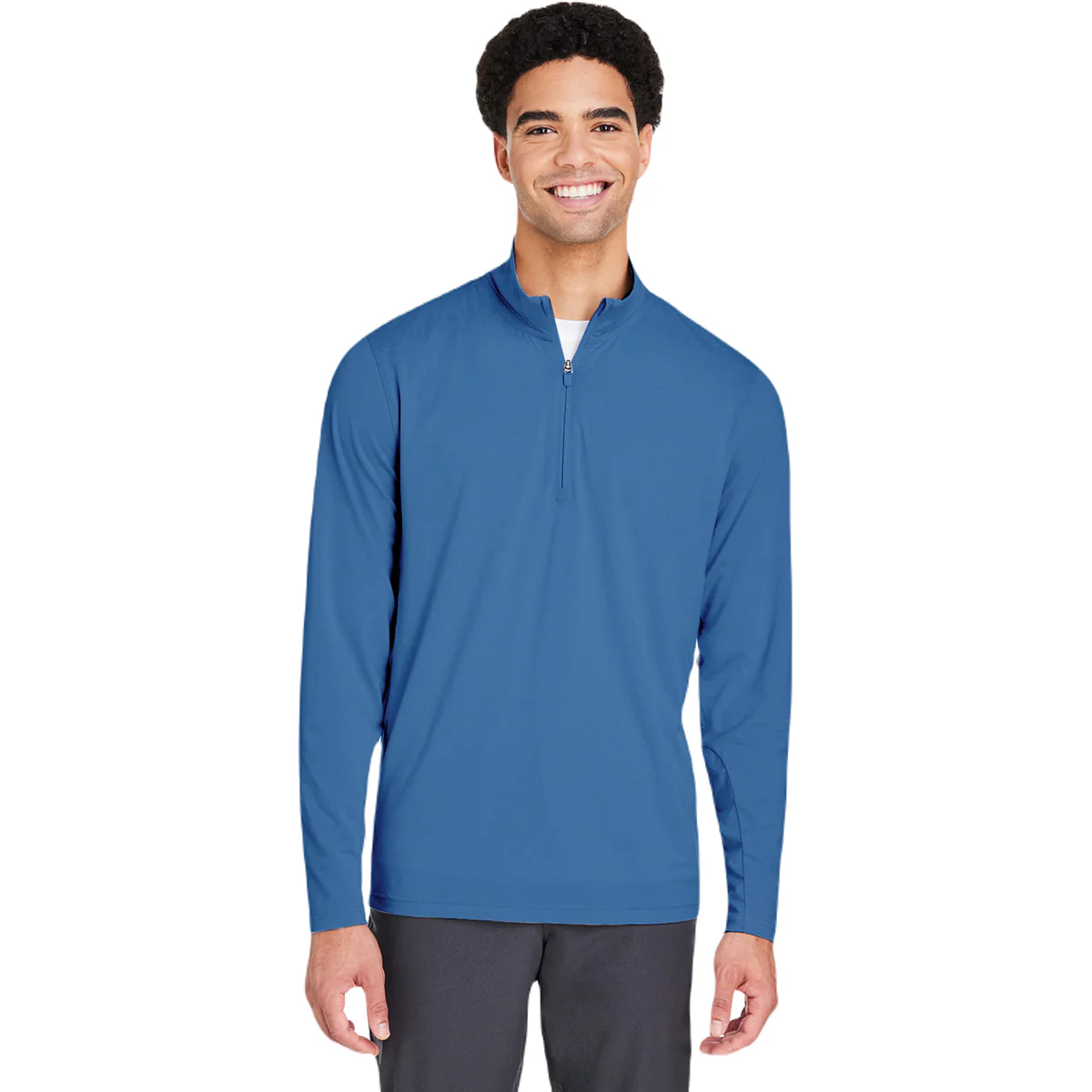 Puma Golf Men's Lake Blue Bandon Quarter-Zip - Image 4