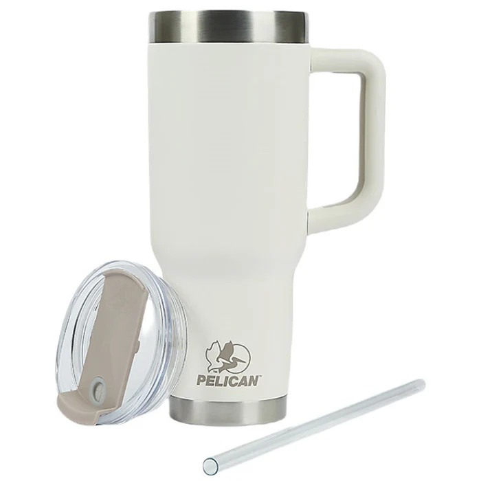 Pelican Cream Porter 40 oz. Recycled Double Wall Stainless Steel Travel Tumbler - Image 4