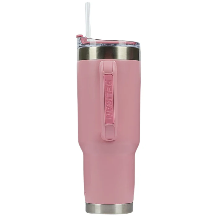 Pelican Pink Porter 40 oz. Recycled Double Wall Stainless Steel Travel Tumbler - Image 2