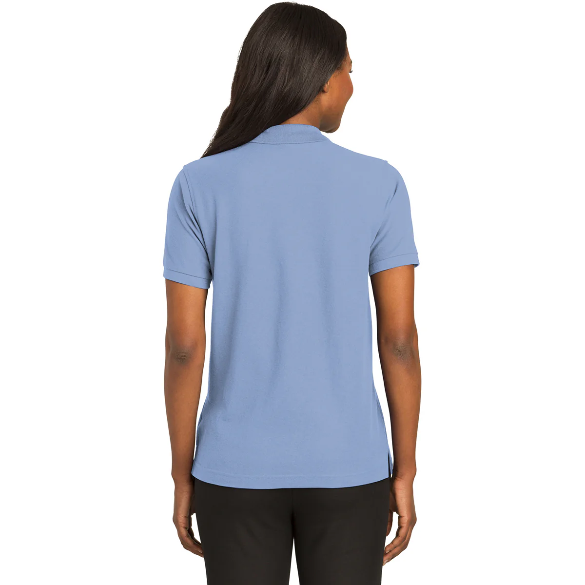 Port Authority Women's Light Blue Silk Touch Polo - Image 4