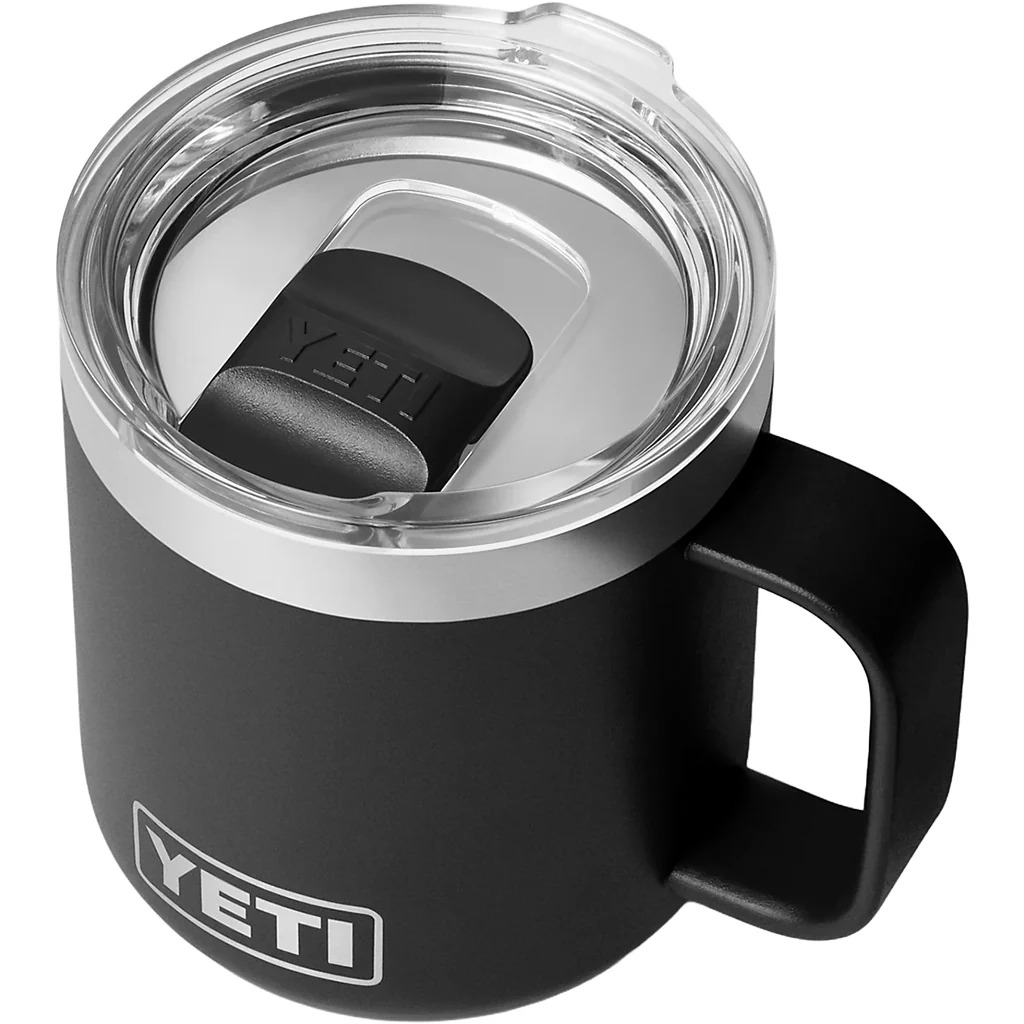 YETI Black Rambler 10 oz Stackable Mug with Durasip Ceramic Lining - Image 3
