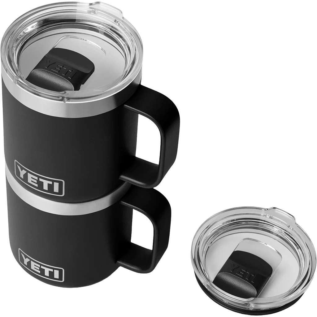 YETI Black Rambler 10 oz Stackable Mug with Durasip Ceramic Lining - Image 4