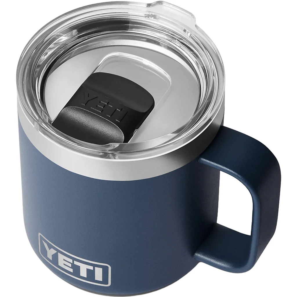 YETI Navy Rambler 10 oz Stackable Mug with Durasip Ceramic Lining - Image 3
