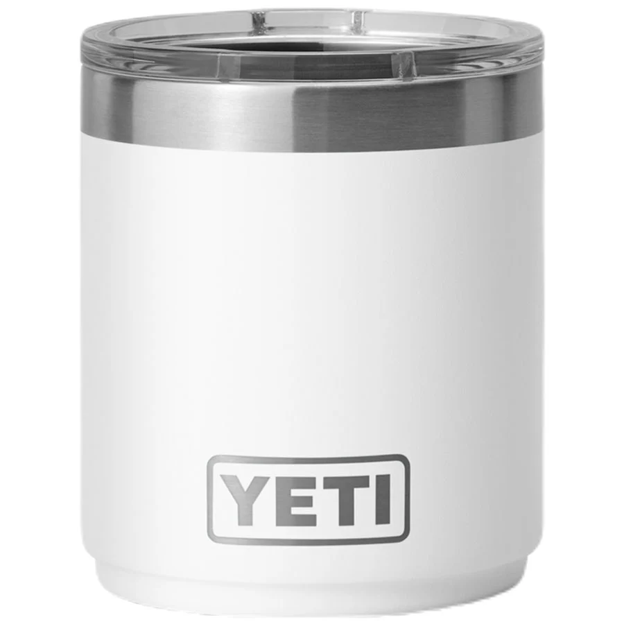 YETI White Rambler 10 oz Stackable Lowball 2.0 with Durasip Ceramic Lining
