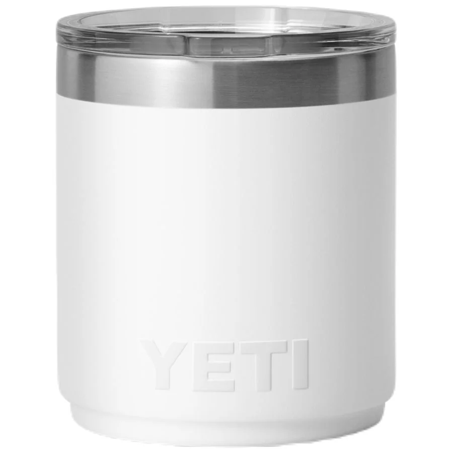 YETI White Rambler 10 oz Stackable Lowball 2.0 with Durasip Ceramic Lining - Image 2