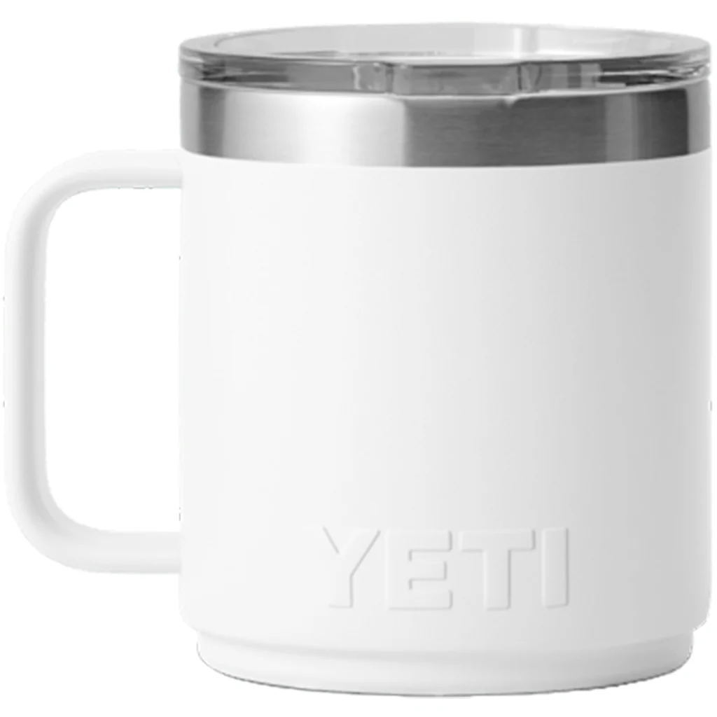 YETI White Rambler 10 oz Stackable Mug with Durasip Ceramic Lining - Image 2