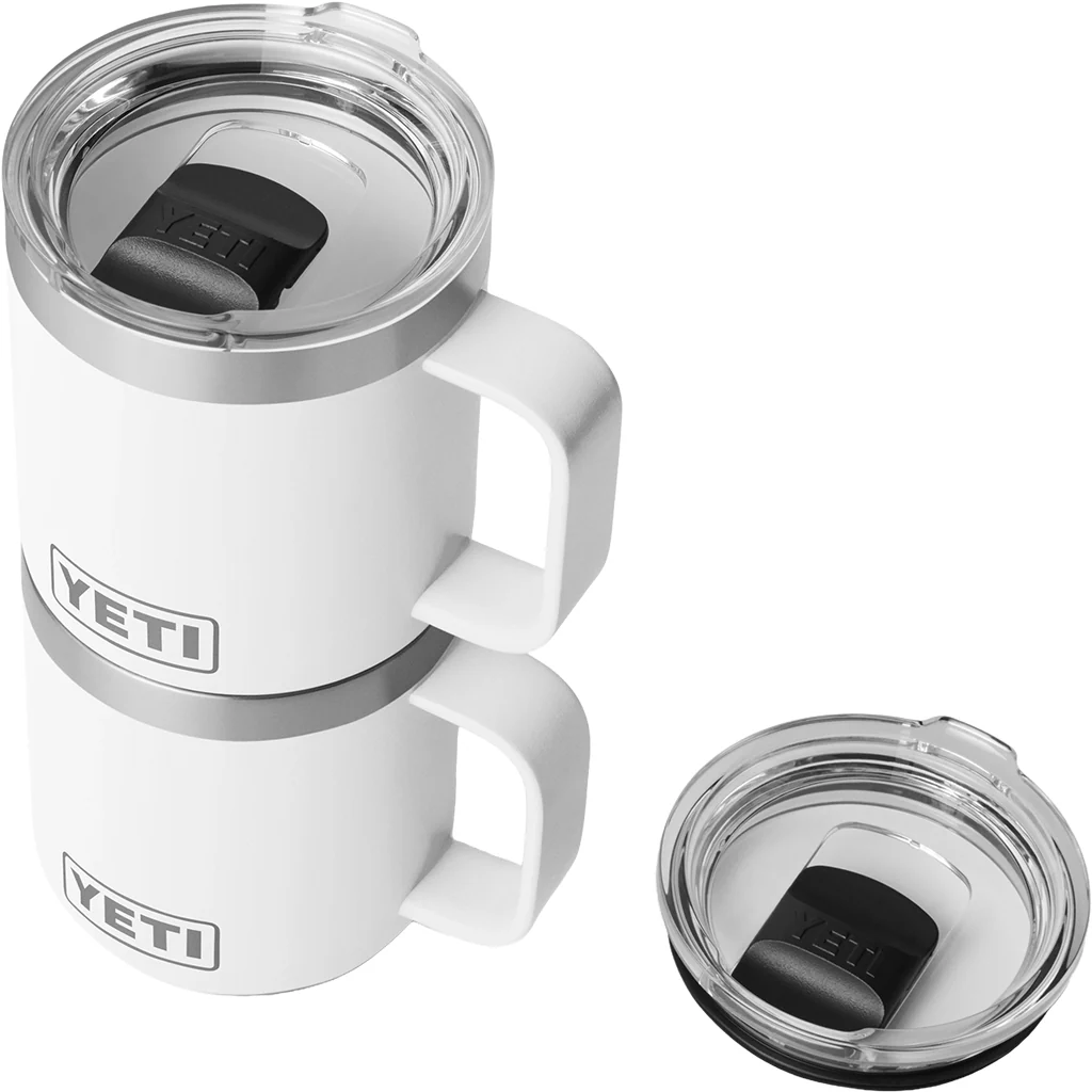 YETI White Rambler 10 oz Stackable Mug with Durasip Ceramic Lining - Image 4