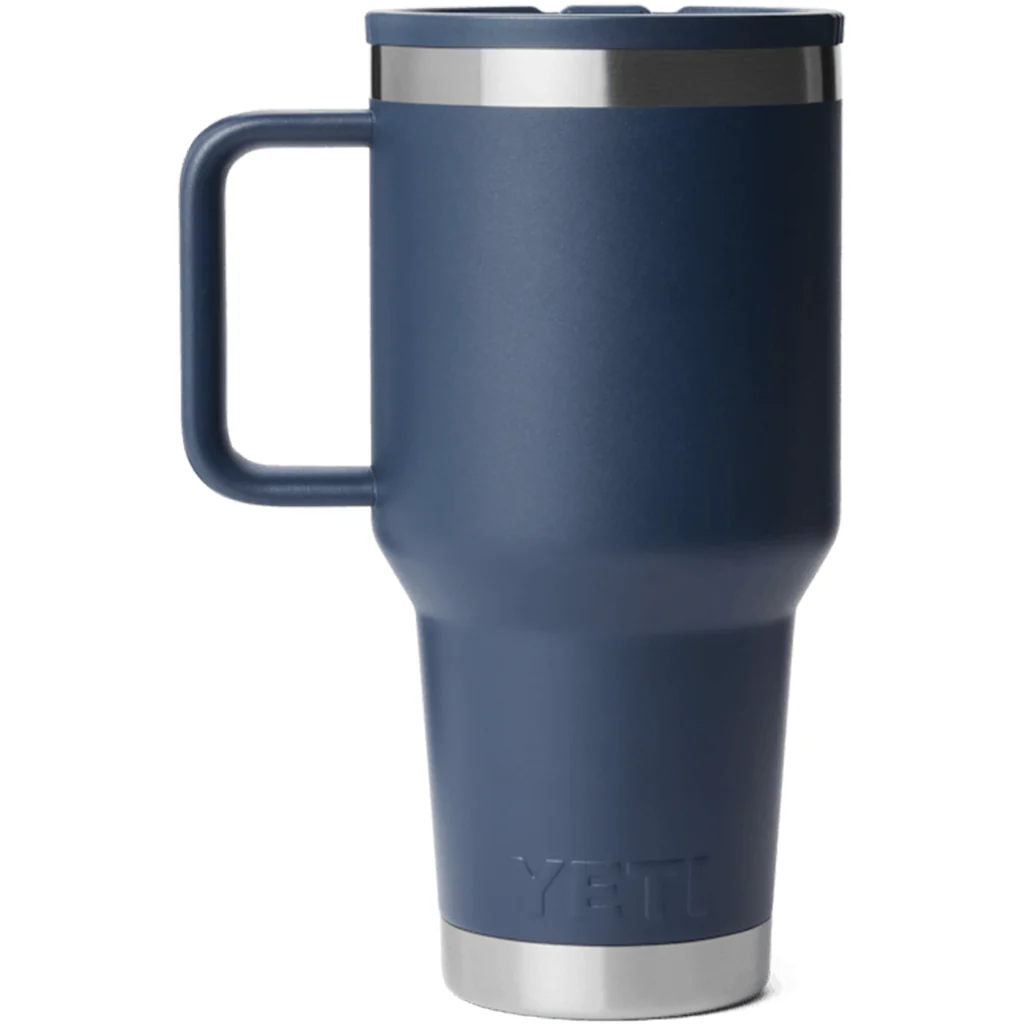 YETI Navy Rambler 30 oz Travel Straw Mug with Color-Matched Straw Lid - Image 2