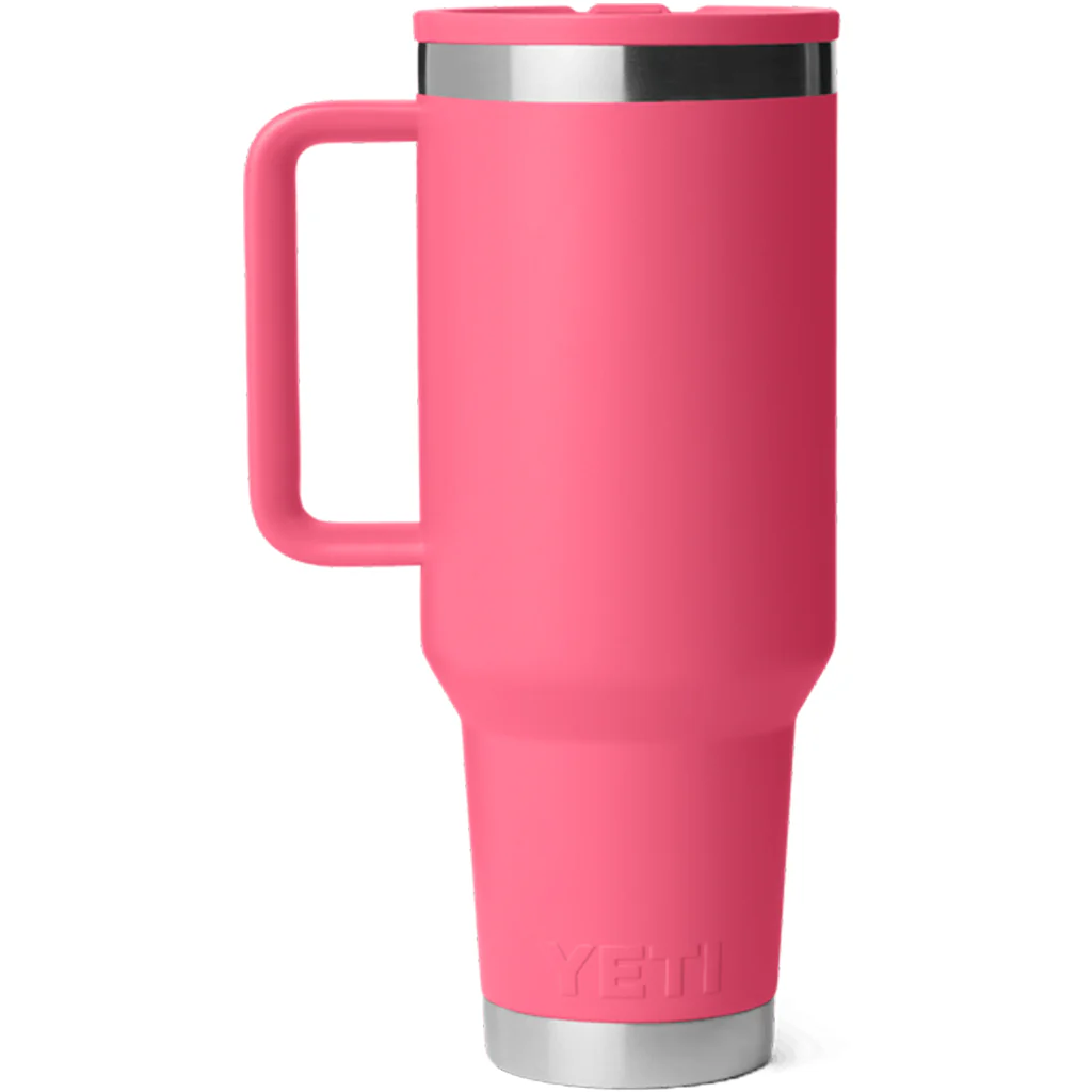 YETI Tropical Pink Rambler 40 oz Travel Straw Mug with Color-Matched Straw Lid - Image 2