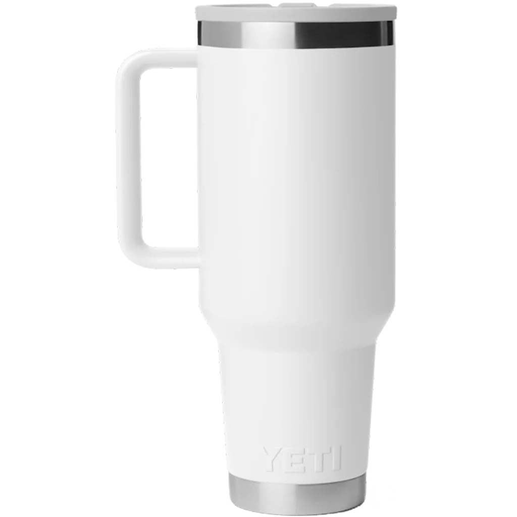 YETI White Rambler 40 oz Travel Straw Mug with Color-Matched Straw Lid - Image 2