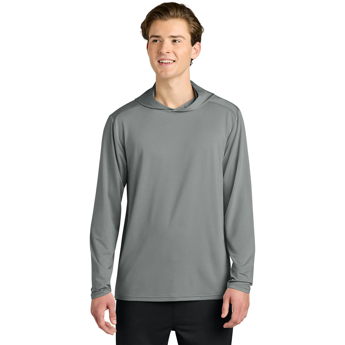 Richardson Men's Grey Clutch Long Sleeve Hoodie - Image 3