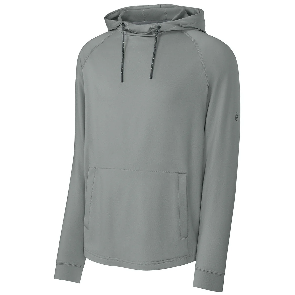 Richardson Men's Grey Charge Performance Fleece Long Sleeve Hoodie