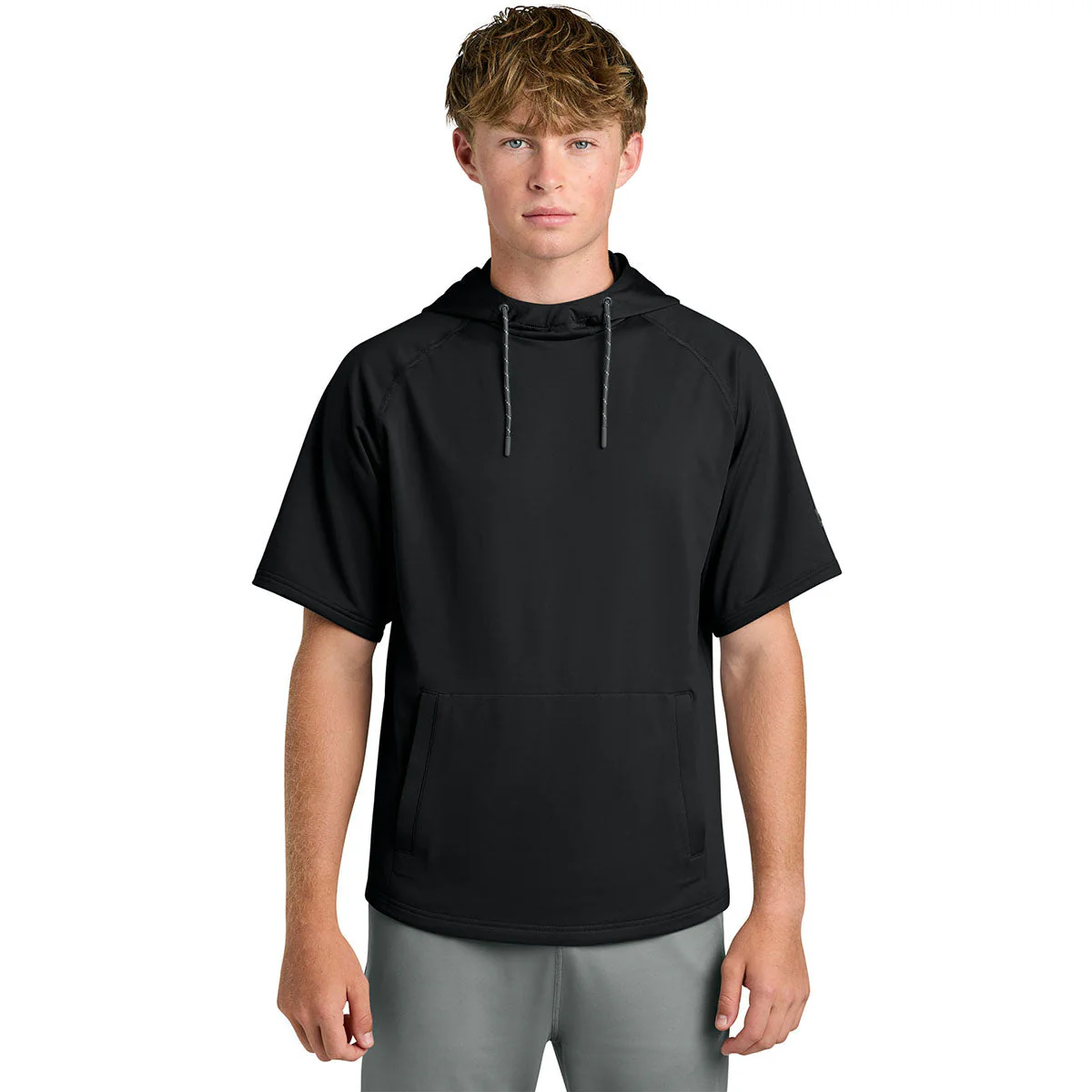 Richardson Men's Black Charge Performance Fleece Short Sleeve Hoodie - Image 3