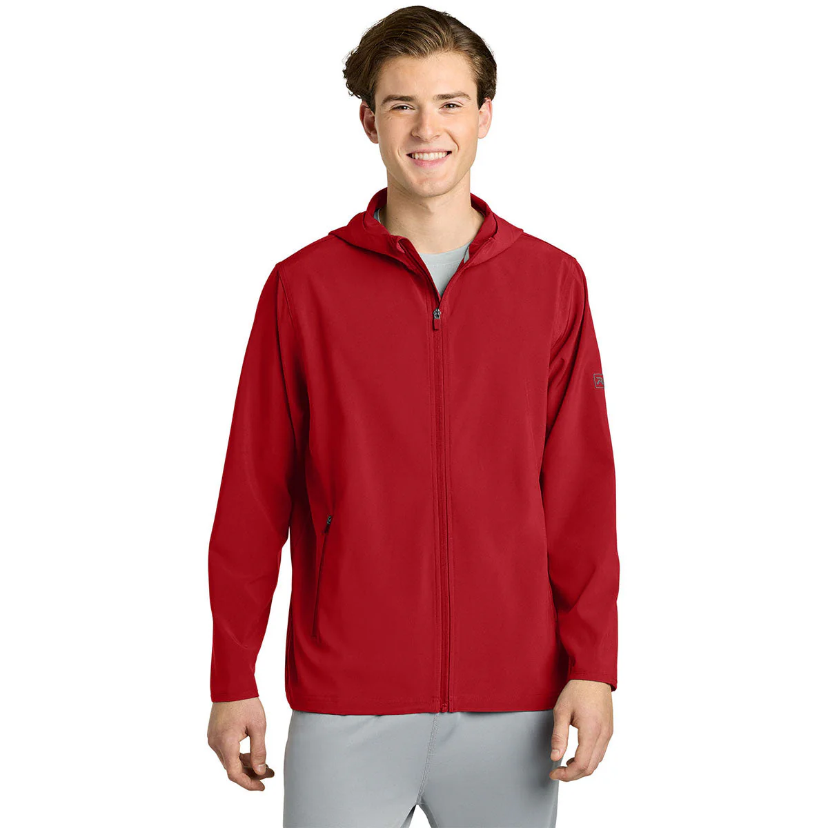 Richardson Men's Red Barrage Hooded Wind Jacket - Image 3