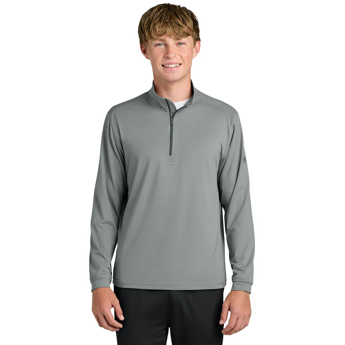 Richardson Men's Grey Vertex 1/4-Zip Pullover - Image 3