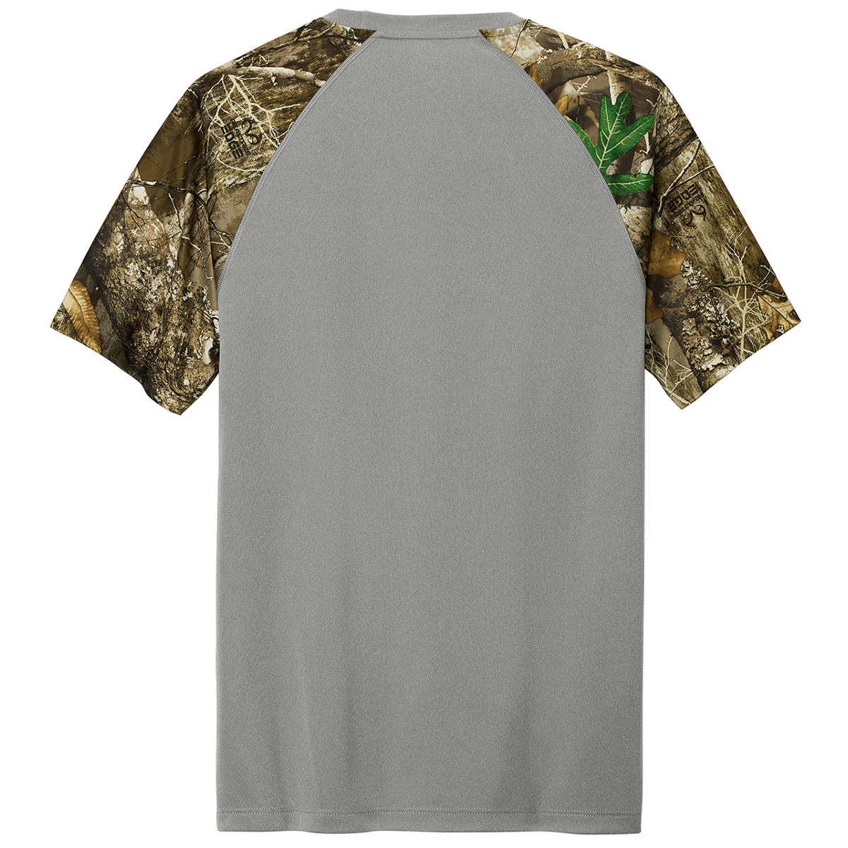 Russell Outdoors Men's Grey Concrete Heather/ Realtree Edge Realtree Colorblock Performance Tee - Image 2
